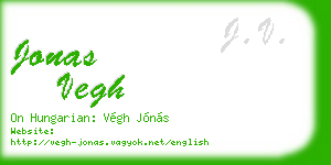 jonas vegh business card