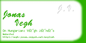 jonas vegh business card